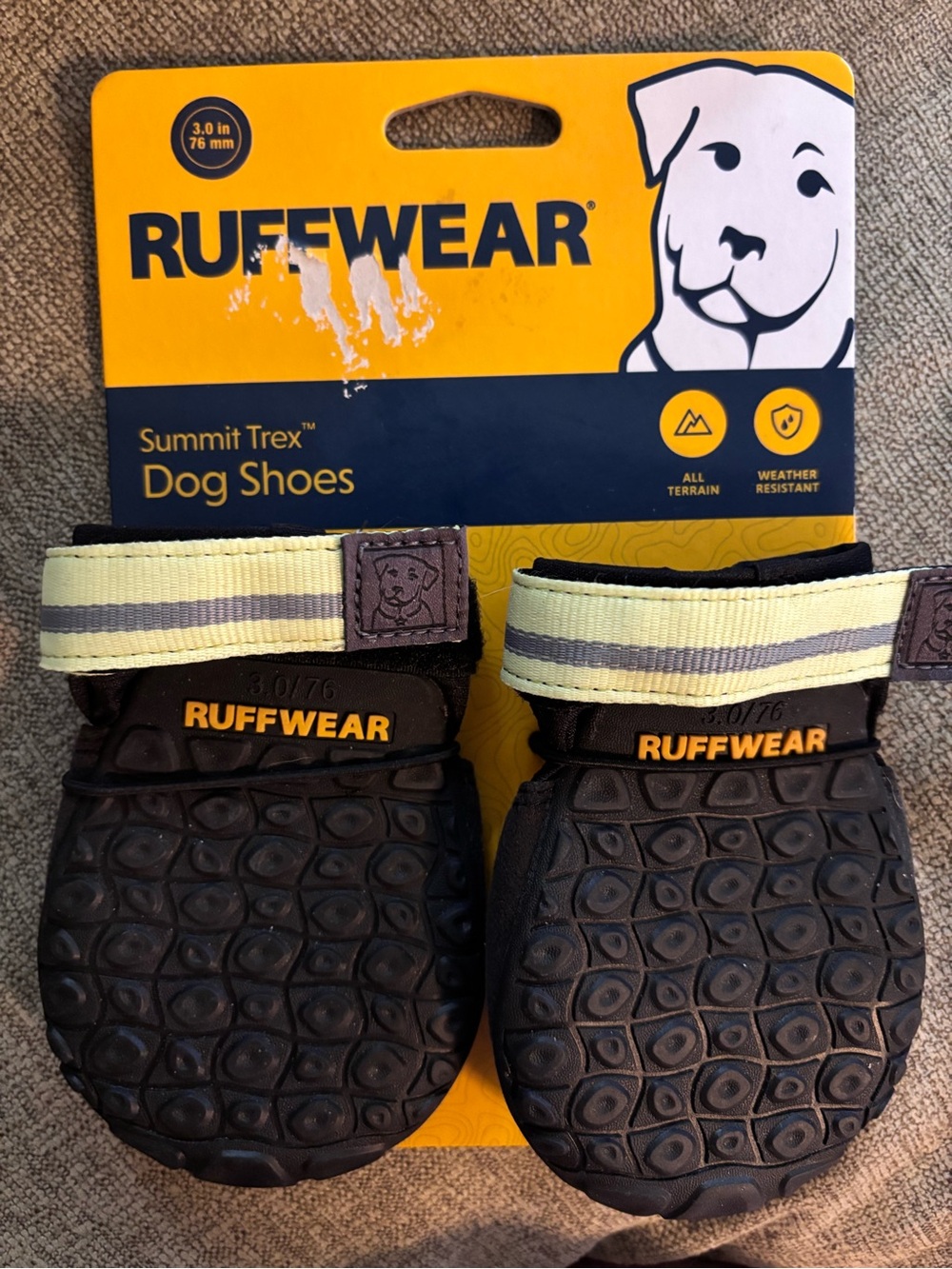 Ruffwear Summit Trex Dog Boots Size 3.0 Set of 4 Hiking Paw Protectors